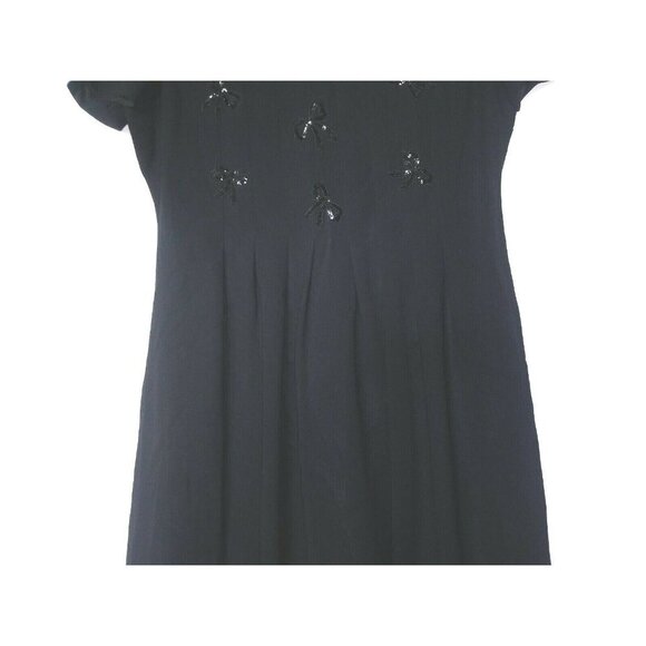 90s VTG DRESS BLACK SEQUIN Halloween Costume Sz 10P JESSICA HOWARD Modest Pretty - Picture 5 of 9